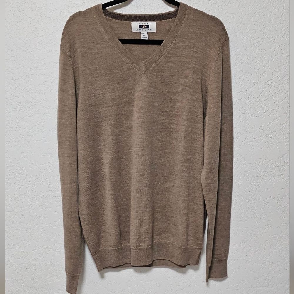 Joseph Abboud Merino Wool V-Neck Sweater Size XL